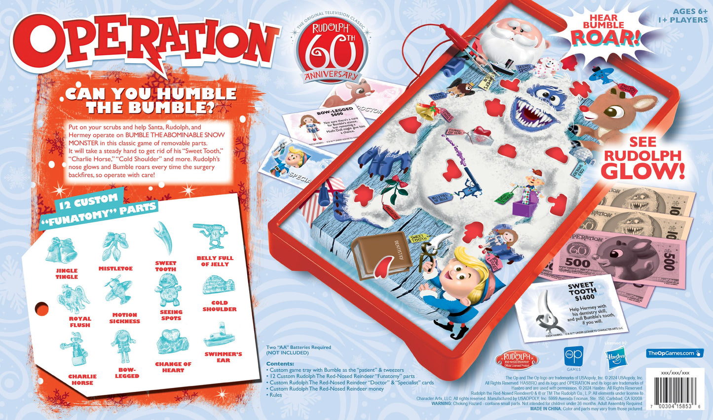 OPERATION®: Rudolph The Red Nosed Reindeer 60th Anniversary - Board Game Phẫu Thuật Kỷ Niệm 60 Năm - The Op Games