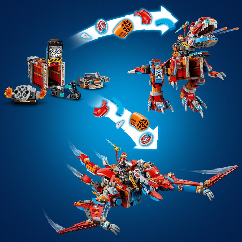 LEGO® DREAMZzz™ Cooper’s Robot Dinosaur C-Rex - Bộ Đồ Chơi Lắp Ráp Khủng Long Robot 2 Trong 1 - LEGO 71484 - Hình ảnh bổ sung 6