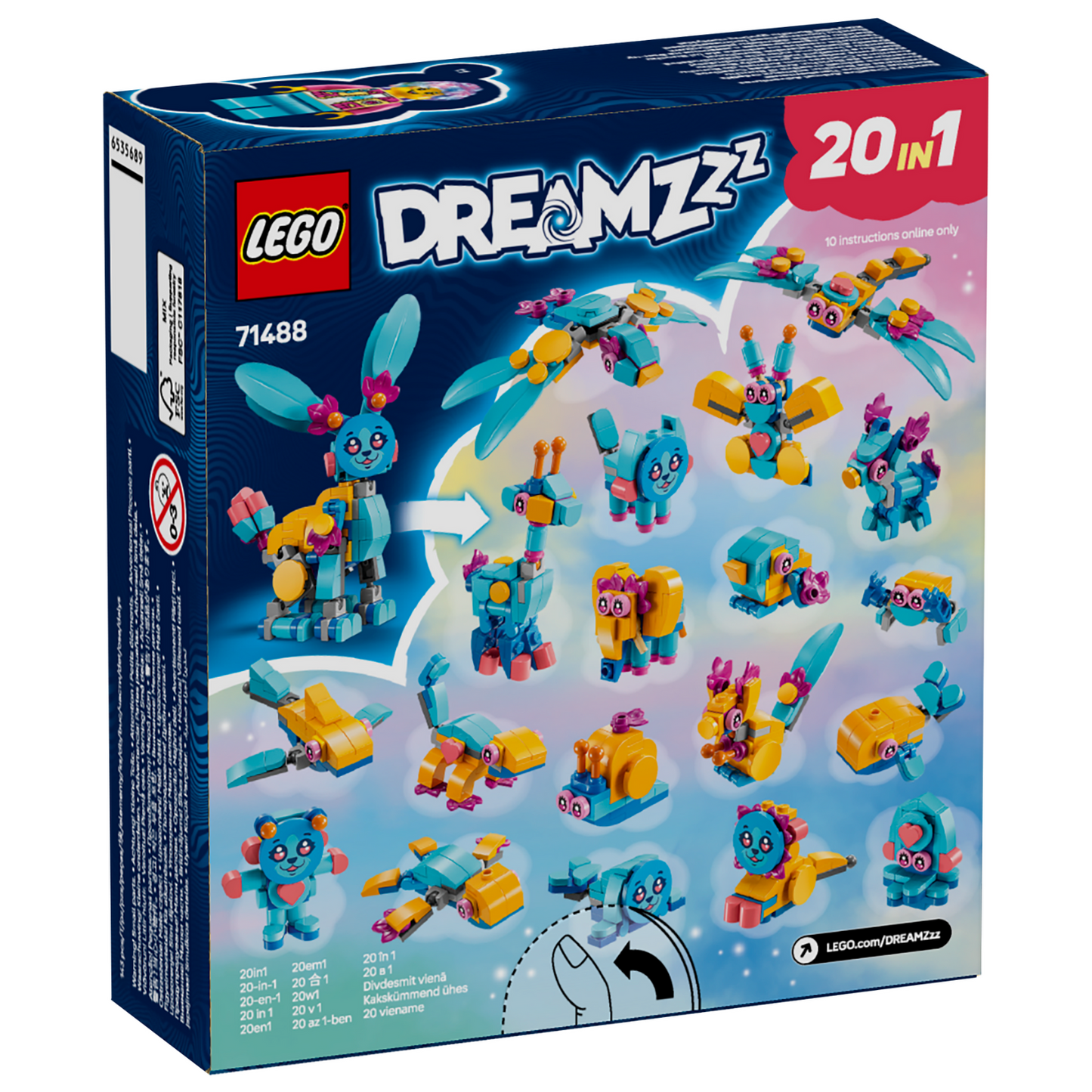 LEGO® DREAMZzz™ Bunchu’s Creative Animal Adventures - Đồ chơi lắp ráp thú sáng tạo 20-trong-1 LEGO 71488 - Hình ảnh bổ sung 9