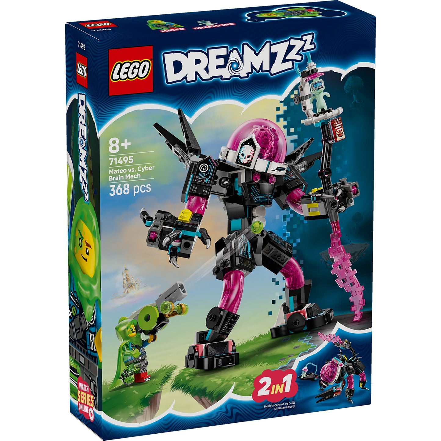 LEGO® DREAMZzz™ Mateo vs. Cyber Brain Mech - Bộ Lắp Ráp Robot 2 Trong 1 - LEGO 71495 - Hình ảnh sản phẩm