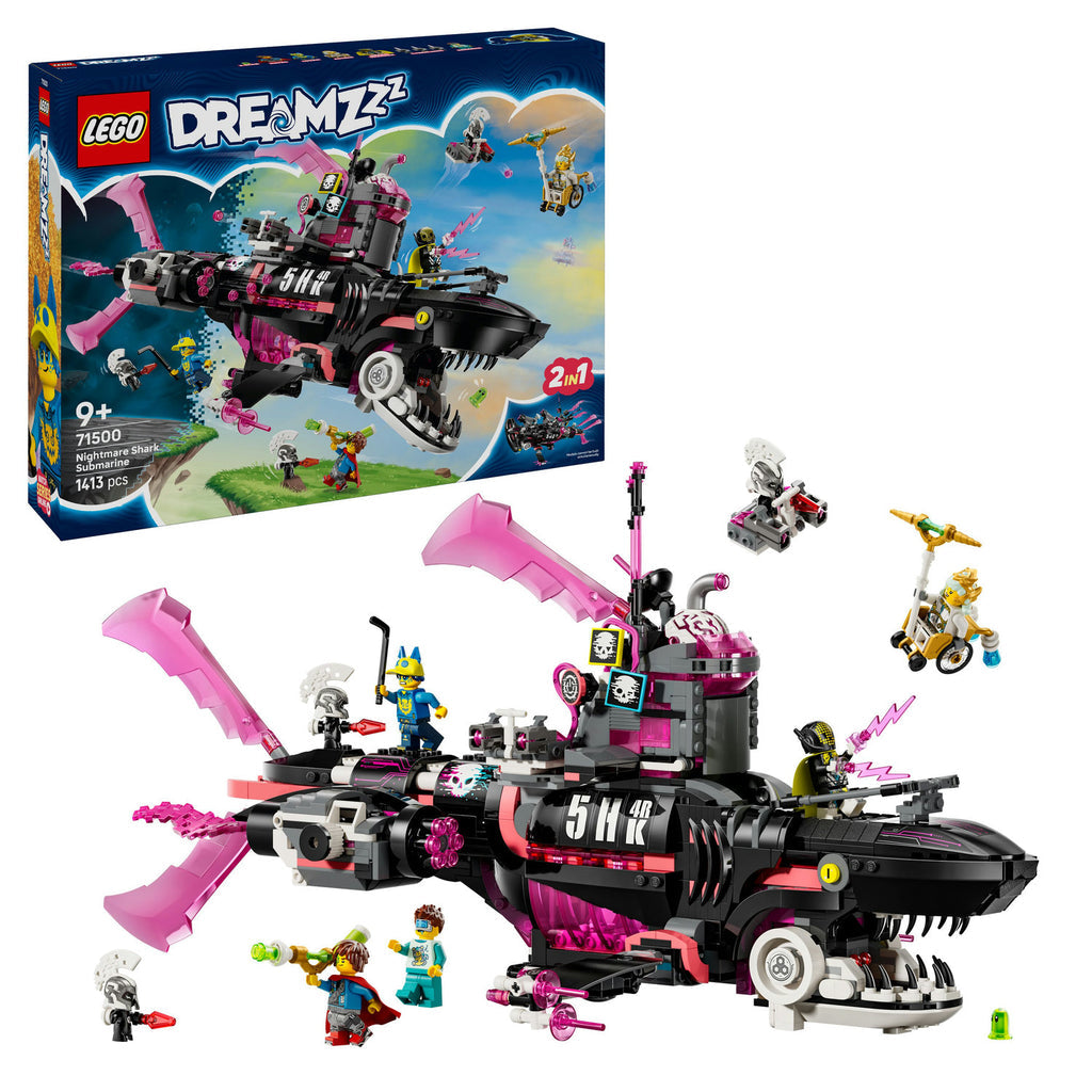 LEGO® DREAMZzz™ Nightmare Shark Submarine - Bộ Lắp Ráp Tàu Ngầm Cá Mập 2 Trong 1 (71500) LEGO - ảnh 1 - Lego Sets