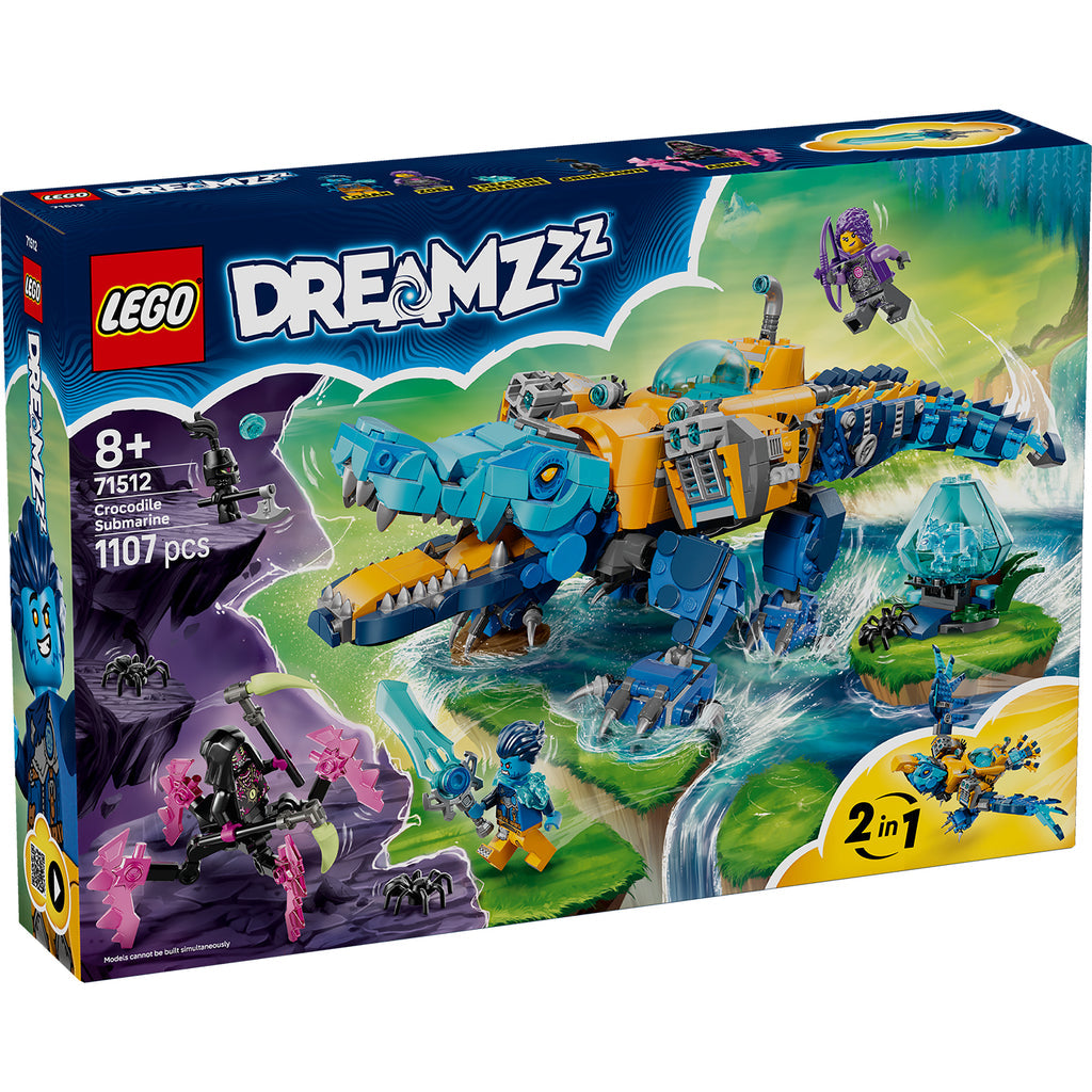 LEGO® DREAMZzz™ Crocodile Submarine - Đồ chơi lắp ráp Tàu ngầm Cá sấu 2-trong-1 71512 - Hình ảnh sản phẩm