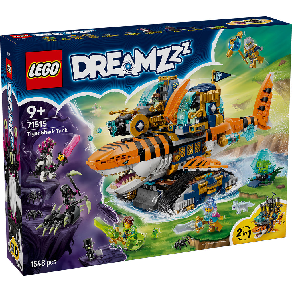 LEGO® DREAMZzz™ Tiger Shark Tank - Đồ chơi lắp ráp Xe tăng Cá mập Hổ 2 trong 1 - LEGO 71515 - Hình ảnh sản phẩm