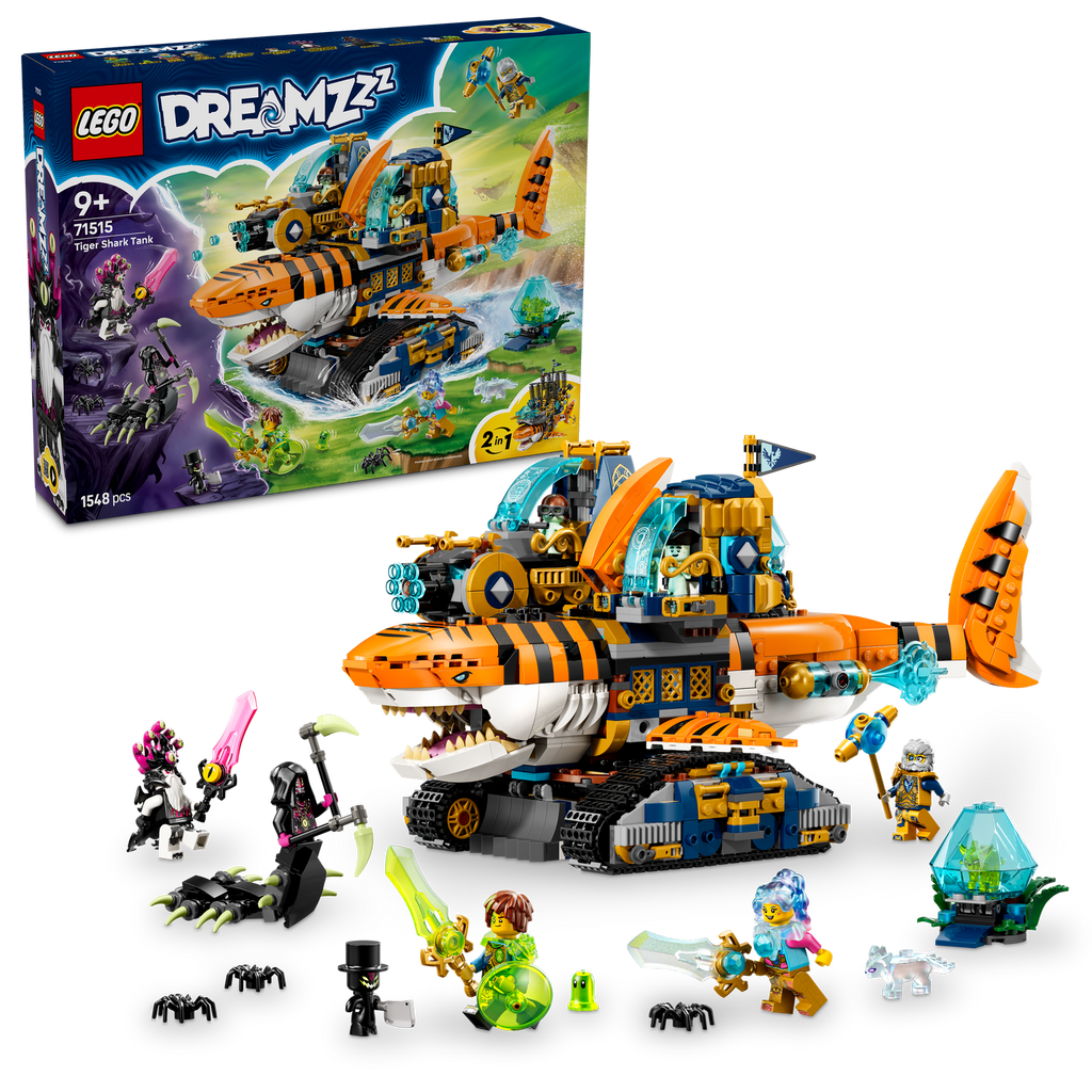 LEGO® DREAMZzz™ Tiger Shark Tank - Đồ chơi lắp ráp Xe tăng Cá mập Hổ 2 trong 1 - LEGO 71515 - Hình ảnh bổ sung 9