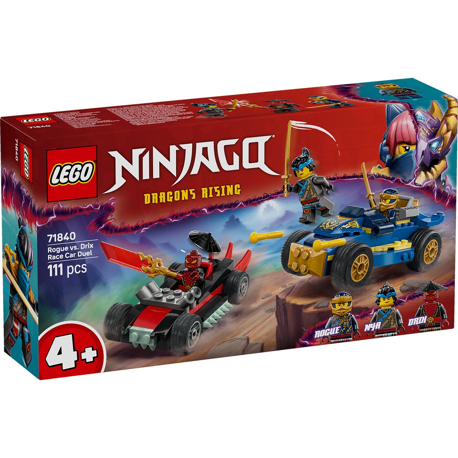 LEGO® NINJAGO® Rogue vs. Drix Race Car Duel - Bộ Đồ Chơi Lắp Ráp Xe Đua Ninja LEGO 71840 - Hình ảnh sản phẩm