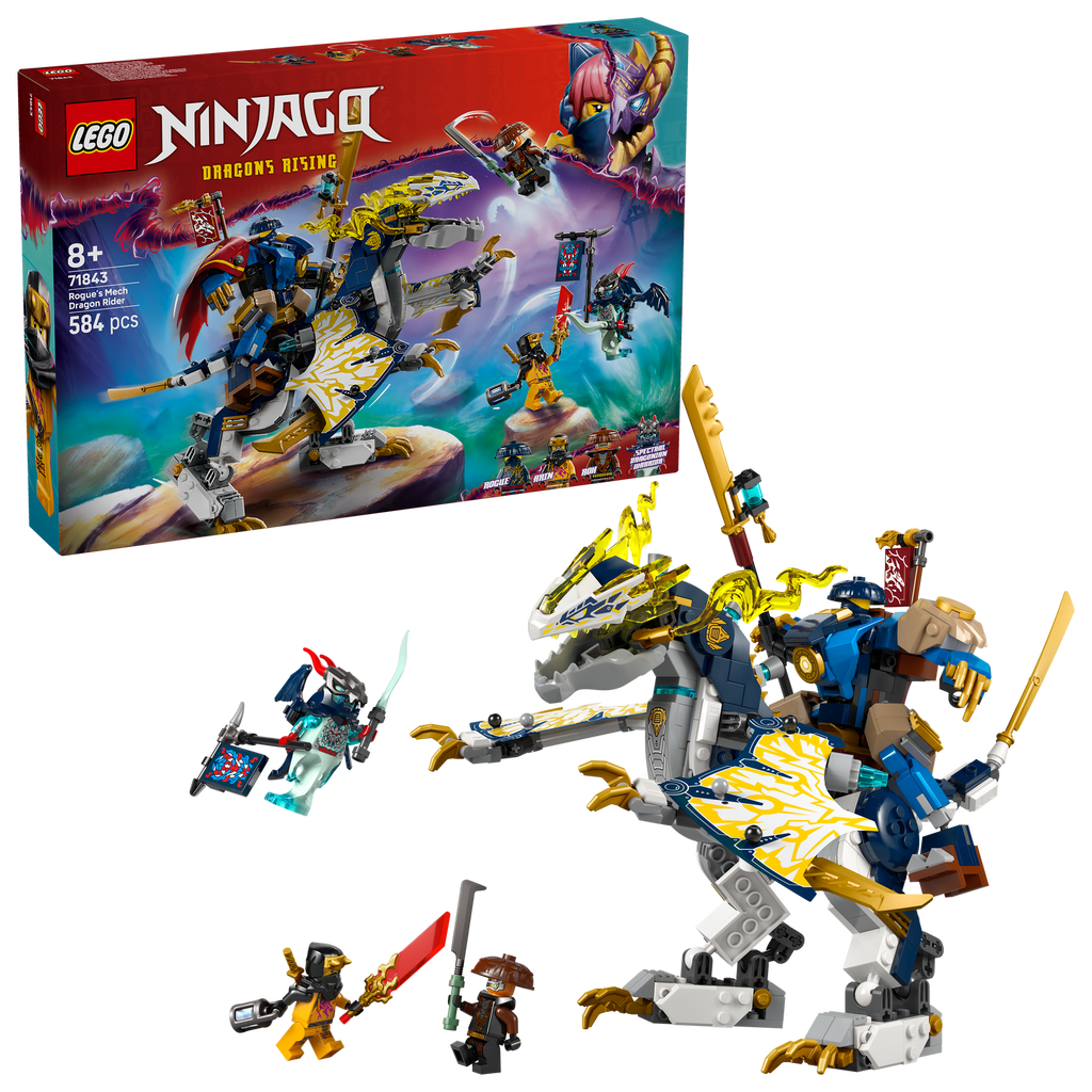 LEGO® NINJAGO® Rogue's Mech Dragon Rider - Đồ Chơi Lắp Ráp Rồng Và Robot 2 Trong 1 - LEGO 71843 - Hình ảnh bổ sung 9