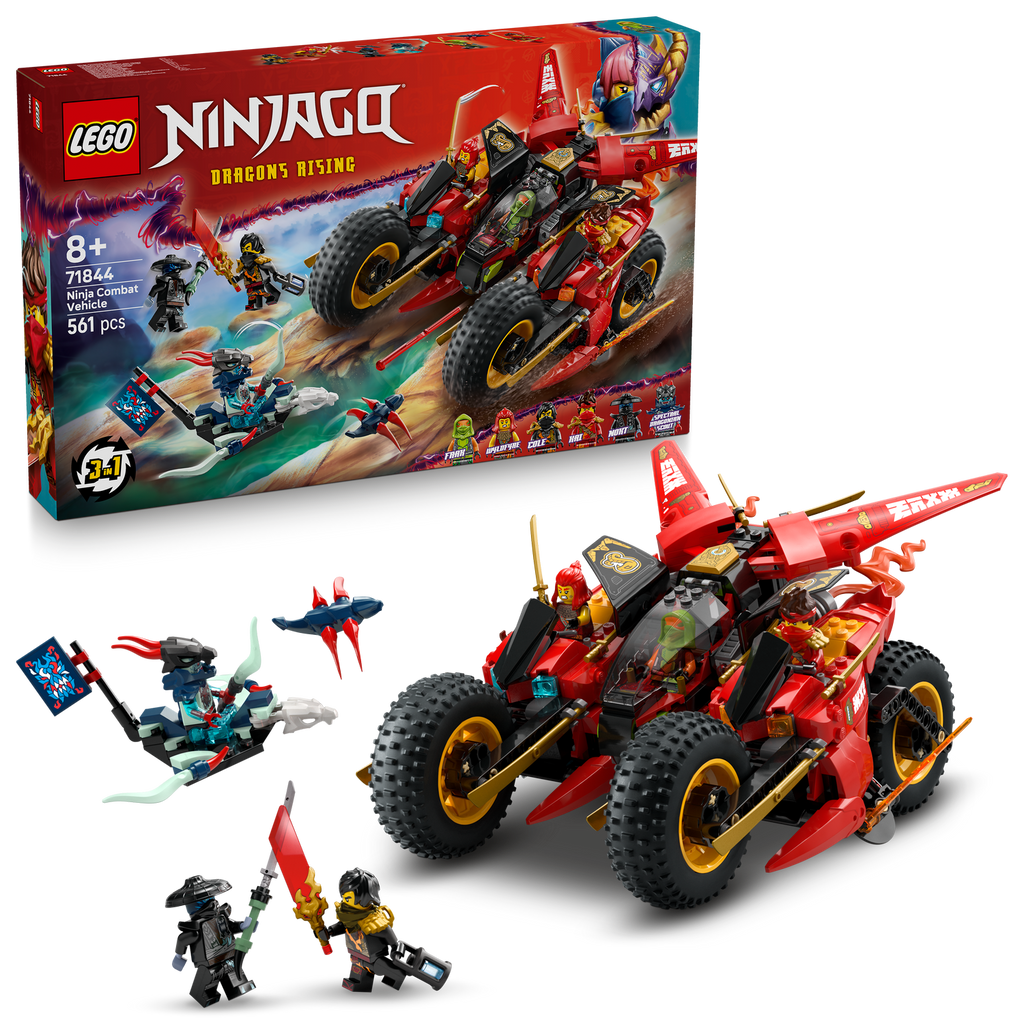 LEGO® NINJAGO® Ninja Combat Vehicle - Xe Chiến Đấu Ninja 3-trong-1 (71844) - Hình ảnh bổ sung 9
