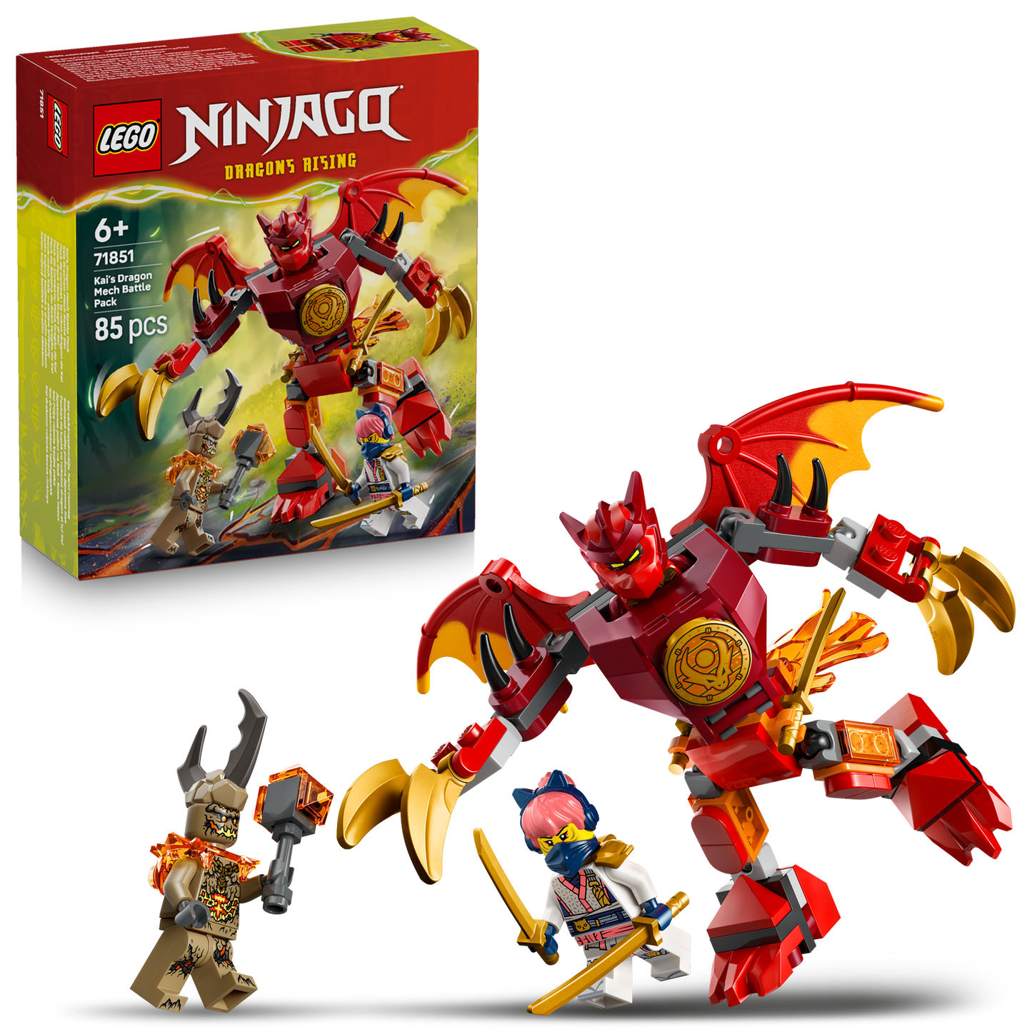 LEGO® NINJAGO® Kai’s Dragon Mech Battle Pack - Bộ Đồ Chơi Lắp Ráp Robot Rồng Của Kai 71851 LEGO - ảnh 4 - Building Set