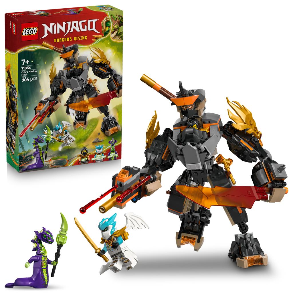 LEGO® NINJAGO® Cole’s Mission Mech & Dragon Zane - Robot Chiến Giáp & Rồng Zane - LEGO 71854 - Hình ảnh bổ sung 9
