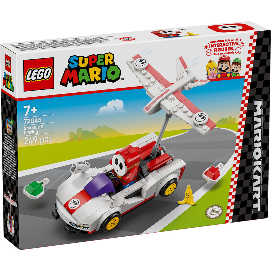 LEGO® Super Mario™: Mario Kart™ – Shy Guy & P-Wing | Bộ Đồ Chơi Lắp Ráp Xe Đua Mario Kart (72045) - Hình ảnh sản phẩm