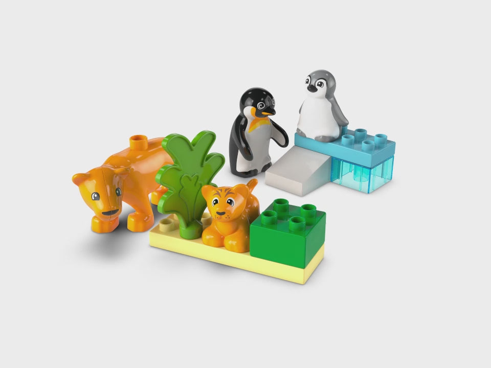 LEGO® DUPLO™ Wild Animal Families: Penguins & Lions - Đồ chơi lắp ráp Gia đình Động vật - LEGO 10442