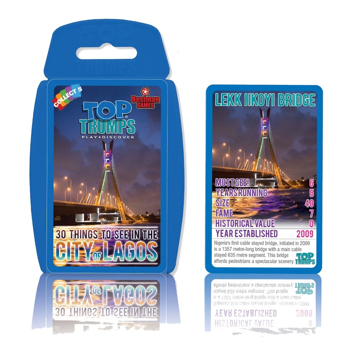 City of Lagos Top Trumps Card Game - Board Game Thẻ Bài Giáo Dục - Winning Moves - Hình ảnh chi tiết 2