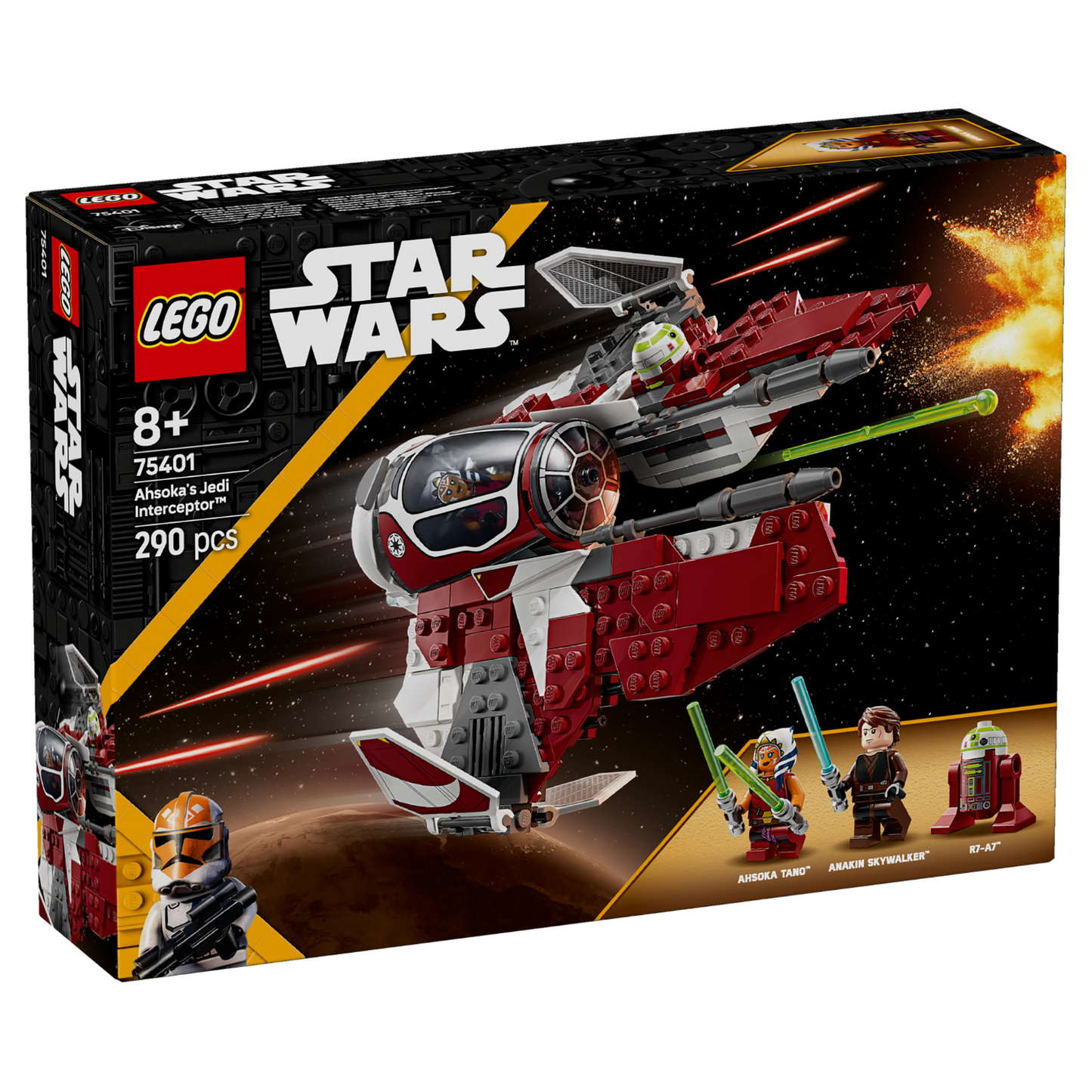 LEGO® Star Wars™ Ahsoka’s Jedi Interceptor™ Đồ Chơi Lắp Ráp Phi Thuyền Jedi LEGO 75401 - Hình ảnh sản phẩm