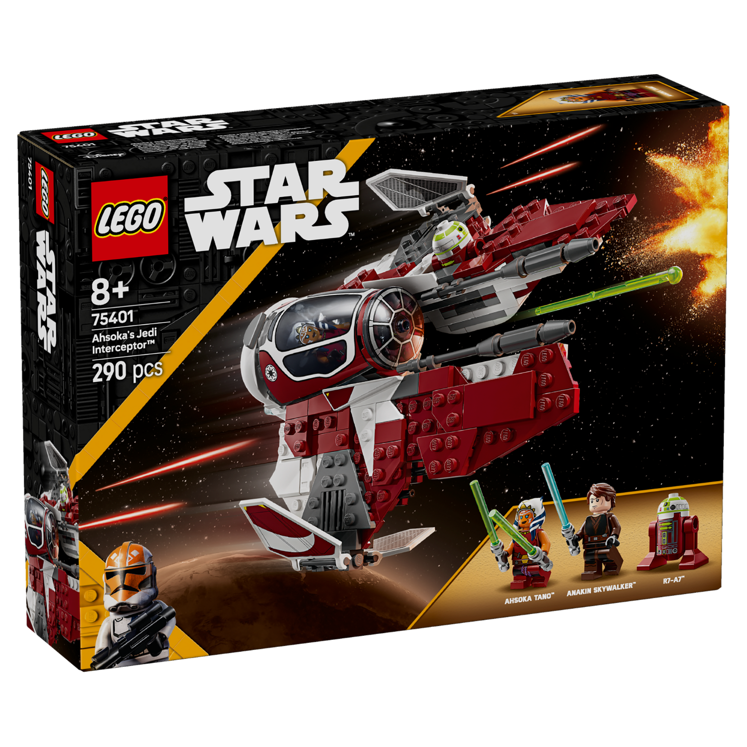 LEGO® Star Wars™ Ahsoka’s Jedi Interceptor™ Đồ Chơi Lắp Ráp Phi Thuyền Jedi LEGO 75401 - Hình ảnh sản phẩm