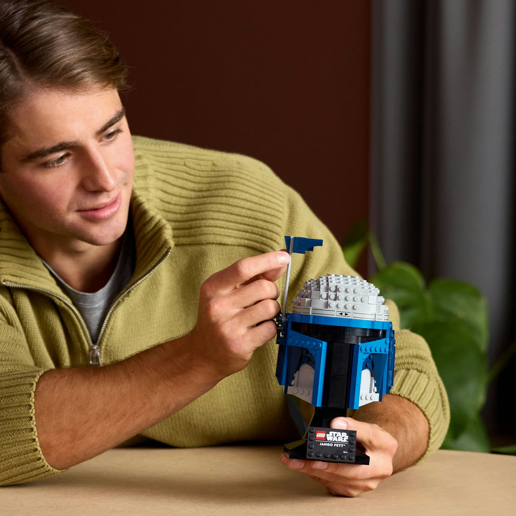 LEGO® Star Wars™ Jango Fett™ Helmet - Mô Hình Nón Bảo Hiểm Sưu Tầm - LEGO 75408 - Góc nhìn khác 3