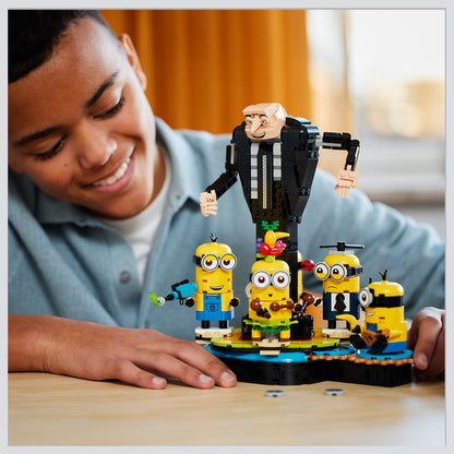 LEGO® Despicable Me 4 Brick-Built Gru and Minions - Bộ lắp ráp mô hình Gru và Minions nhảy múa - LEGO 75582 AG LEGO® Certifie