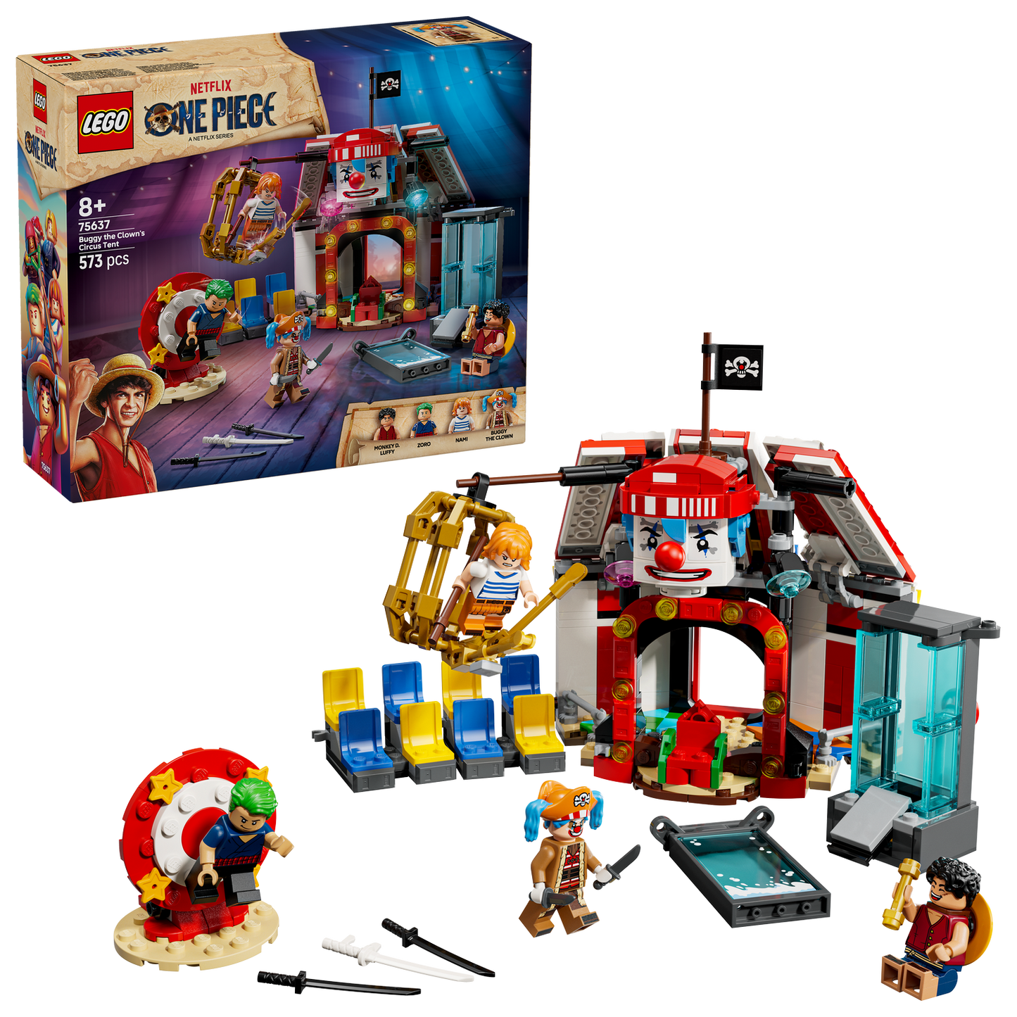 LEGO® ONE PIECE Buggy the Clown’s Circus Tent - Bộ Lắp Ráp Rạp Xiếc Của Hề Buggy LEGO 75637 LEGO - ảnh 5 - LEGO Sets