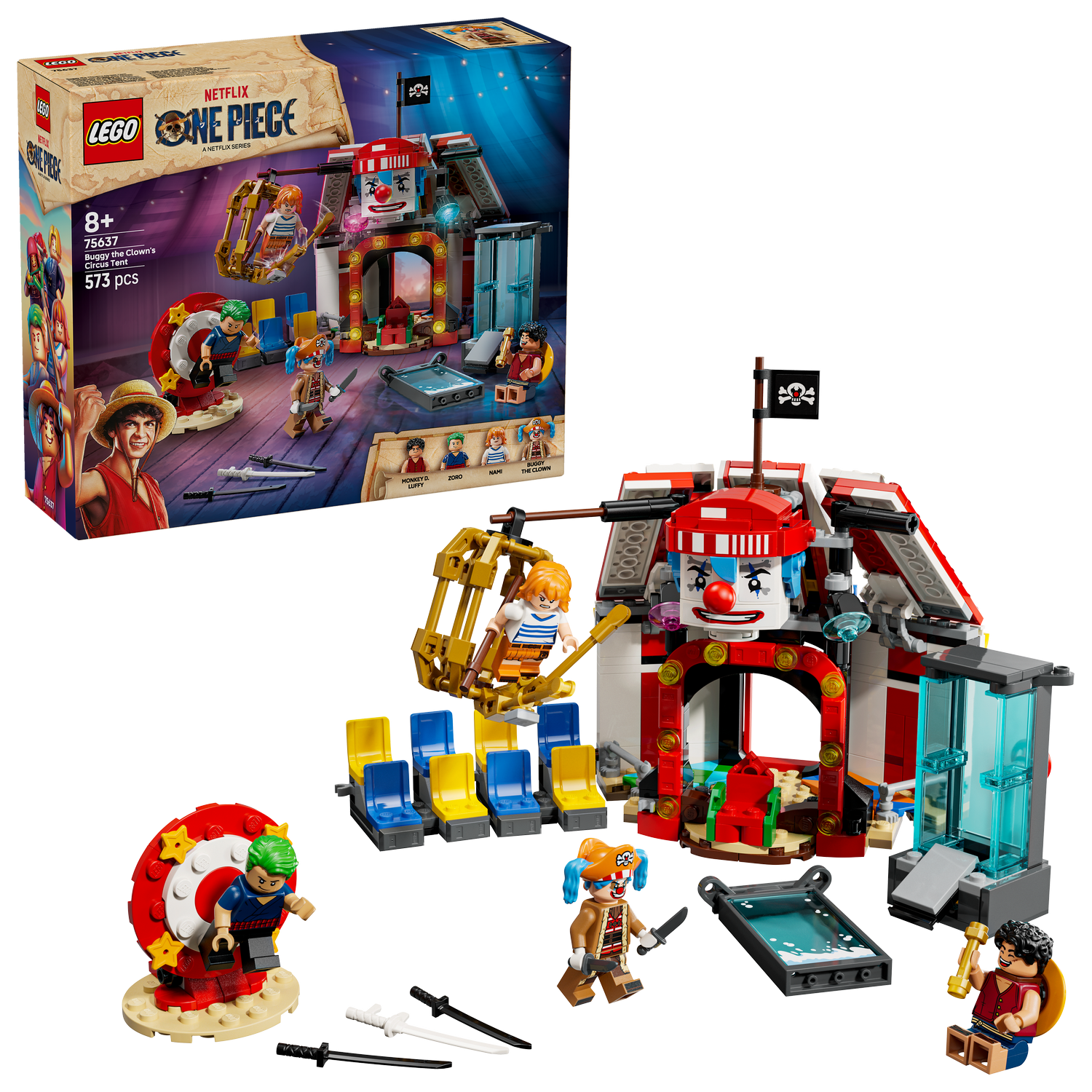 LEGO® ONE PIECE Buggy the Clown’s Circus Tent - Bộ Lắp Ráp Rạp Xiếc Của Hề Buggy LEGO 75637 LEGO - ảnh 5 - LEGO Sets