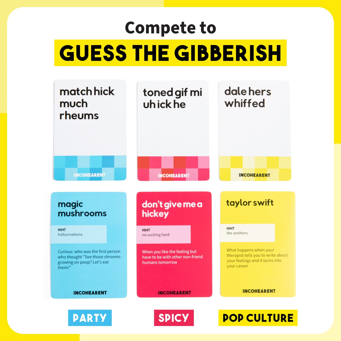 Incohearent™ Ultimate Guess The Gibberish Adult Party Game - Board Game Tiệc Tùng Giải Mã Cụm Từ Vô Nghĩa - Relatable - Góc nhìn khác 3