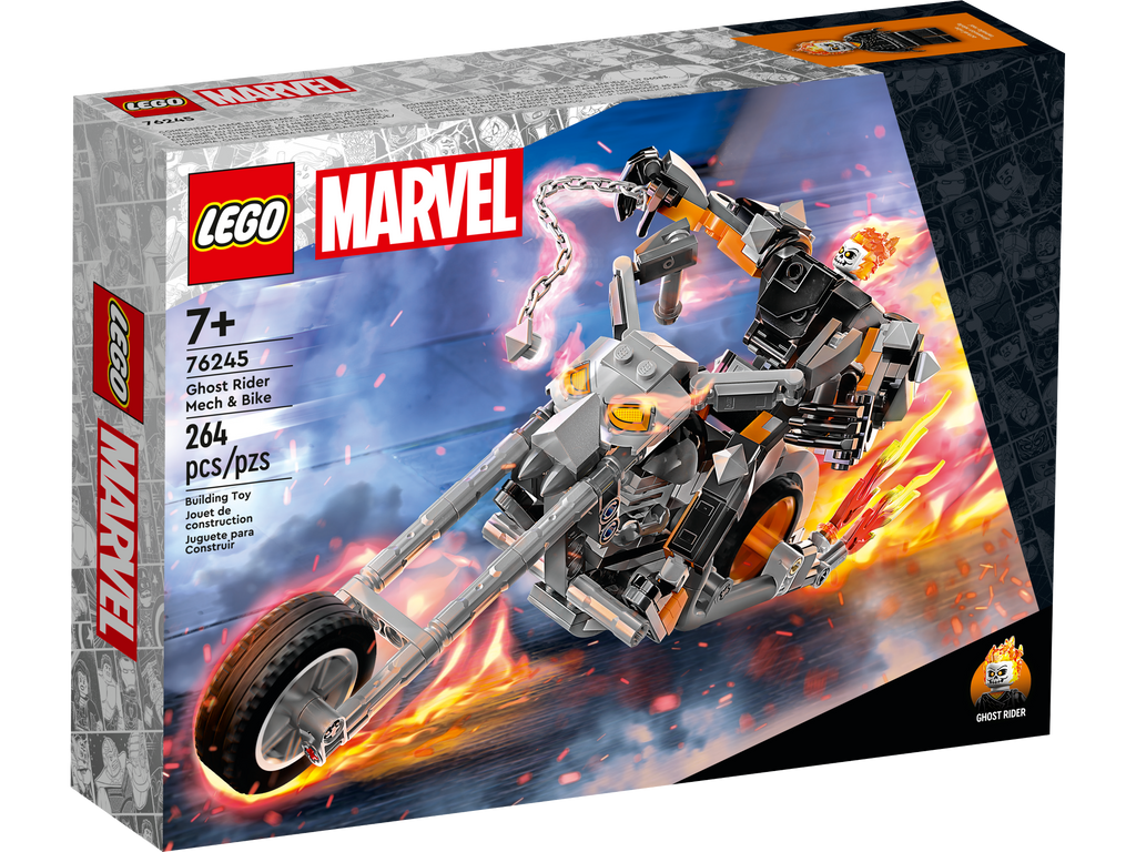 LEGO® Marvel Ghost Rider Mech & Bike - Bộ lắp ráp Robot và Xe mô tô - LEGO 76245 - Hình ảnh sản phẩm