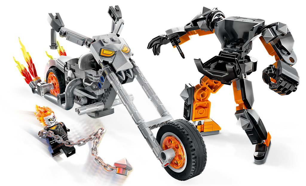 LEGO® Marvel Ghost Rider Mech & Bike - Bộ lắp ráp Robot và Xe mô tô - LEGO 76245 - Góc nhìn khác 3