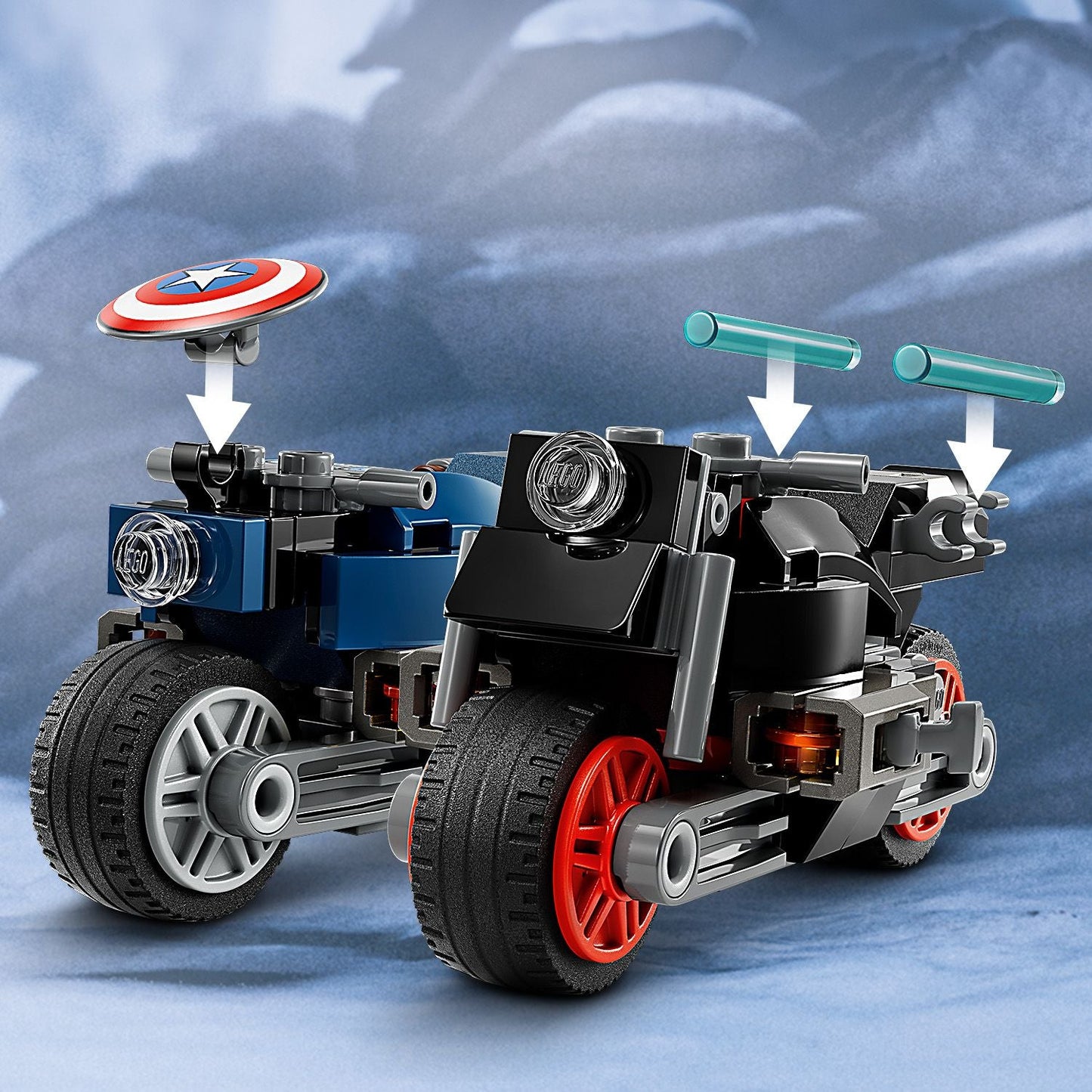 LEGO® Marvel Black Widow & Captain America Motorcycles - Đồ Chơi Lắp Ráp Mô Tô Siêu Anh Hùng 76260 - LEGO Marvel - Hình ảnh bổ sung 7