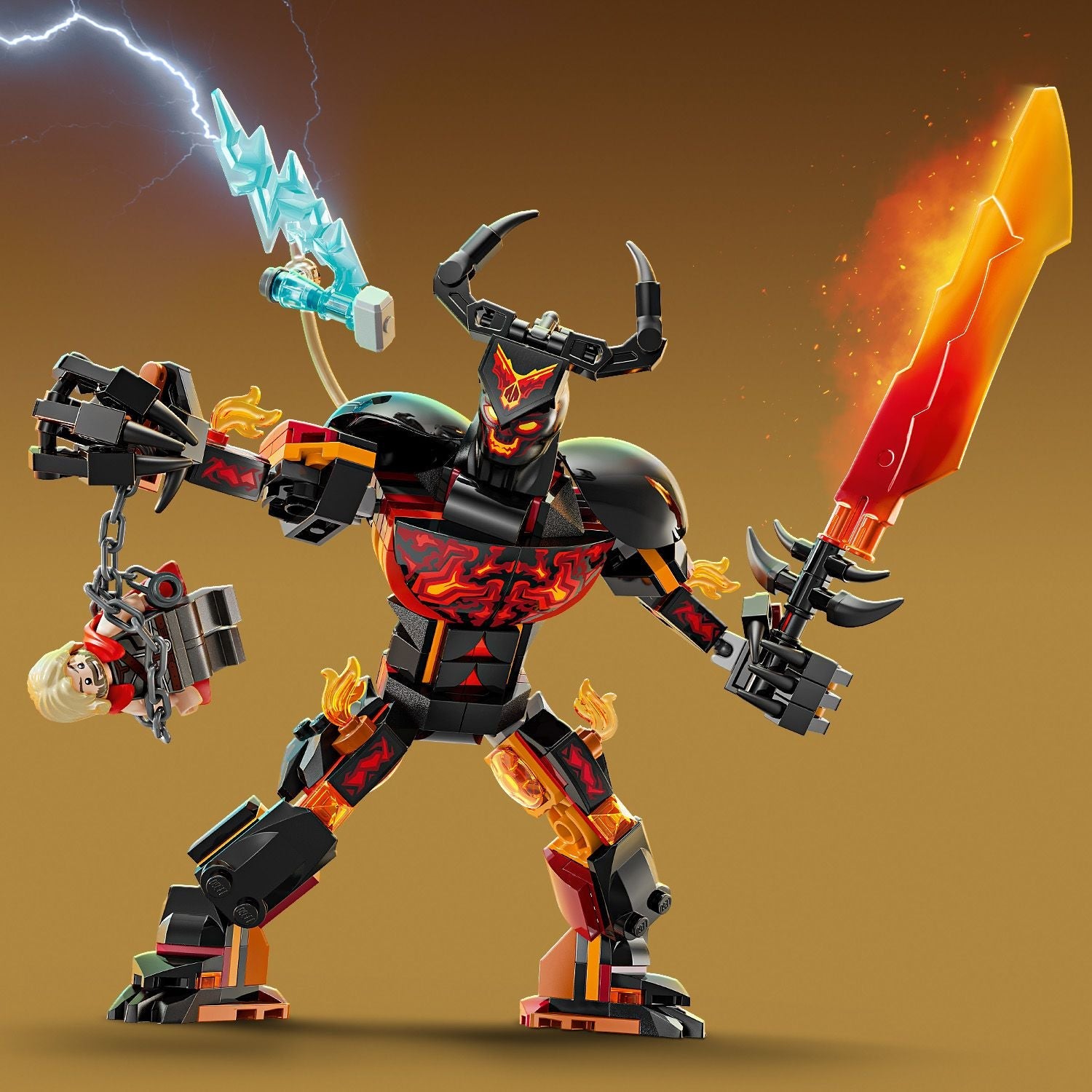 LEGO® Marvel Thor vs. Surtur Construction Figure - Đồ Chơi Lắp Ráp Mô Hình Siêu Anh Hùng LEGO 76289 - Hình ảnh bổ sung 8