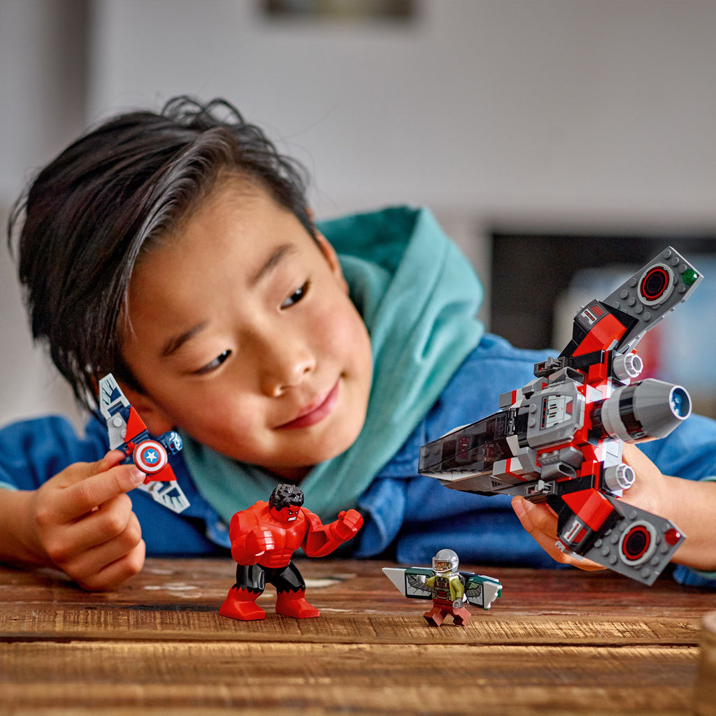 LEGO® Marvel Captain America vs. Red Hulk Battle - Đồ Chơi Lắp Ráp Máy Bay Phản Lực Siêu Anh Hùng LEGO 76292 - Góc nhìn khác 3