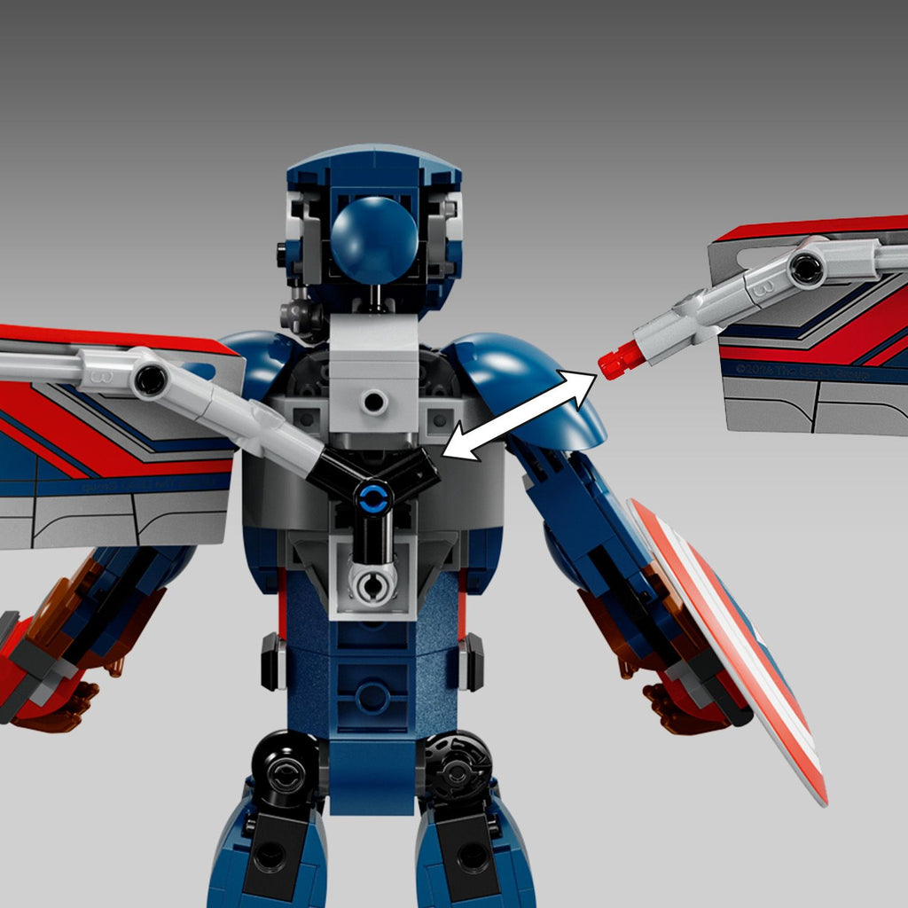 LEGO® Marvel New Captain America Construction Figure - Mô hình lắp ráp nhân vật Captain America - LEGO 76296 - Hình ảnh bổ sung 6