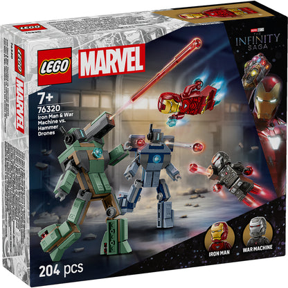 LEGO® Marvel Iron Man & War Machine vs. Hammer Drones - Đồ Chơi Lắp Ráp Siêu Anh Hùng LEGO 76320 - Hình ảnh sản phẩm