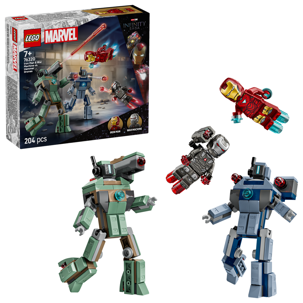 LEGO® Marvel Iron Man & War Machine vs. Hammer Drones - Đồ Chơi Lắp Ráp Siêu Anh Hùng LEGO 76320 - Hình ảnh bổ sung 9