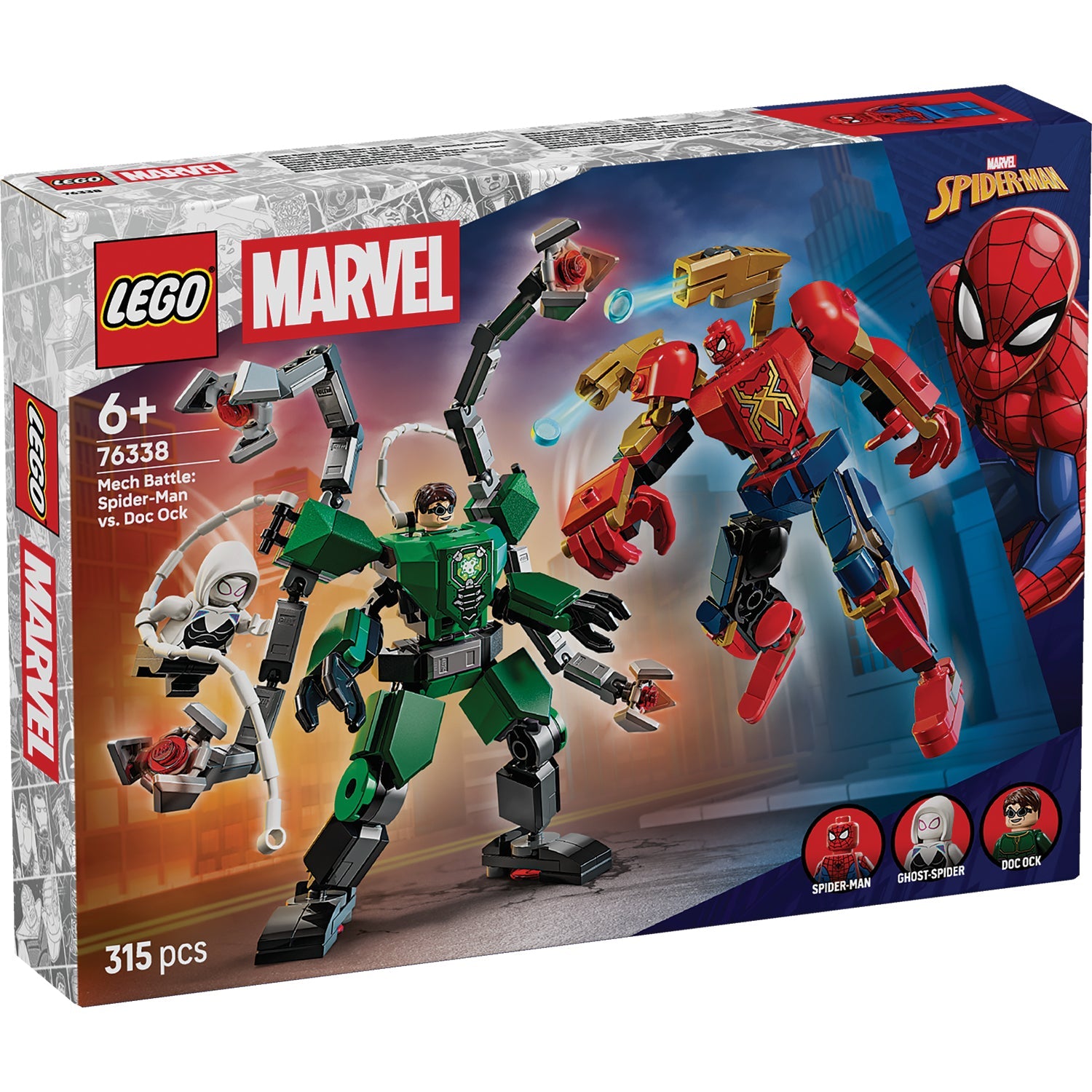 LEGO® | Marvel Mech Battle: Spider-Man vs. Doc Ock - Đồ Chơi Lắp Ráp Robot Siêu Anh Hùng - LEGO 76338 - Hình ảnh sản phẩm