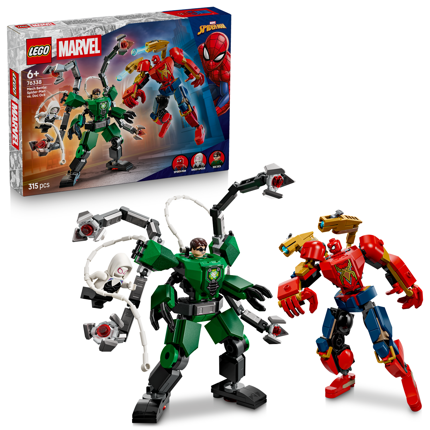 LEGO® | Marvel Mech Battle: Spider-Man vs. Doc Ock - Đồ Chơi Lắp Ráp Robot Siêu Anh Hùng - LEGO 76338 LEGO - ảnh 4 - LEGO