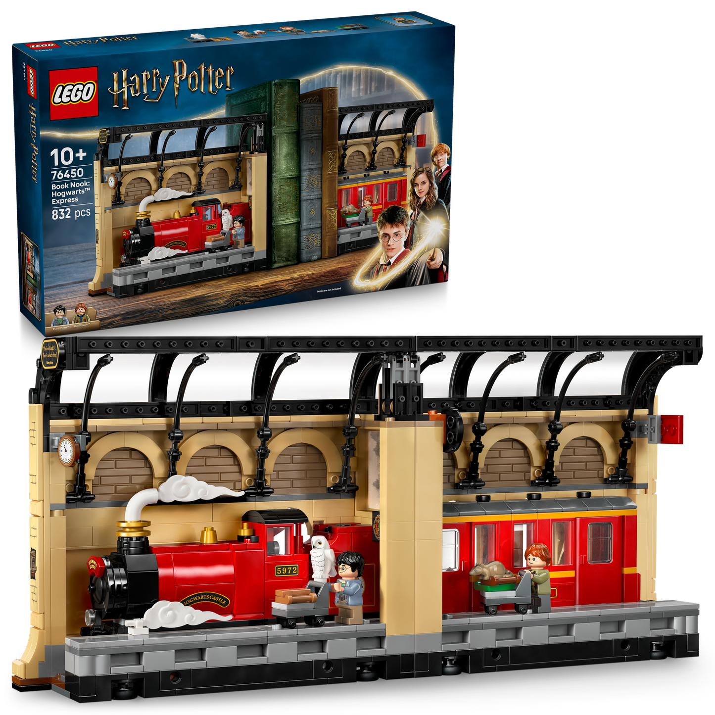 LEGO® Harry Potter™ Book Nook: Hogwarts™ Express - Mô hình kệ sách Tàu tốc hành Hogwarts - LEGO 76450