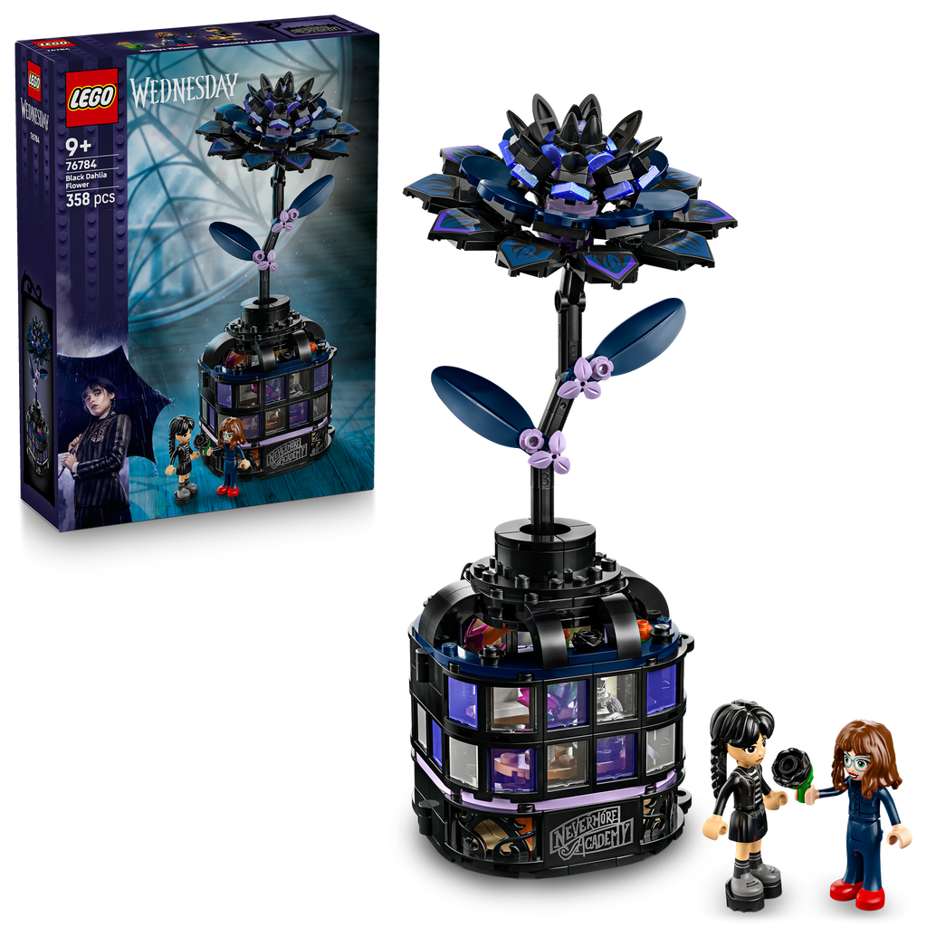 LEGO® Wednesday Black Dahlia Flower - Mô Hình Lắp Ráp Hoa Thược Dược Đen 76784 LEGO - ảnh 3 - Building Sets