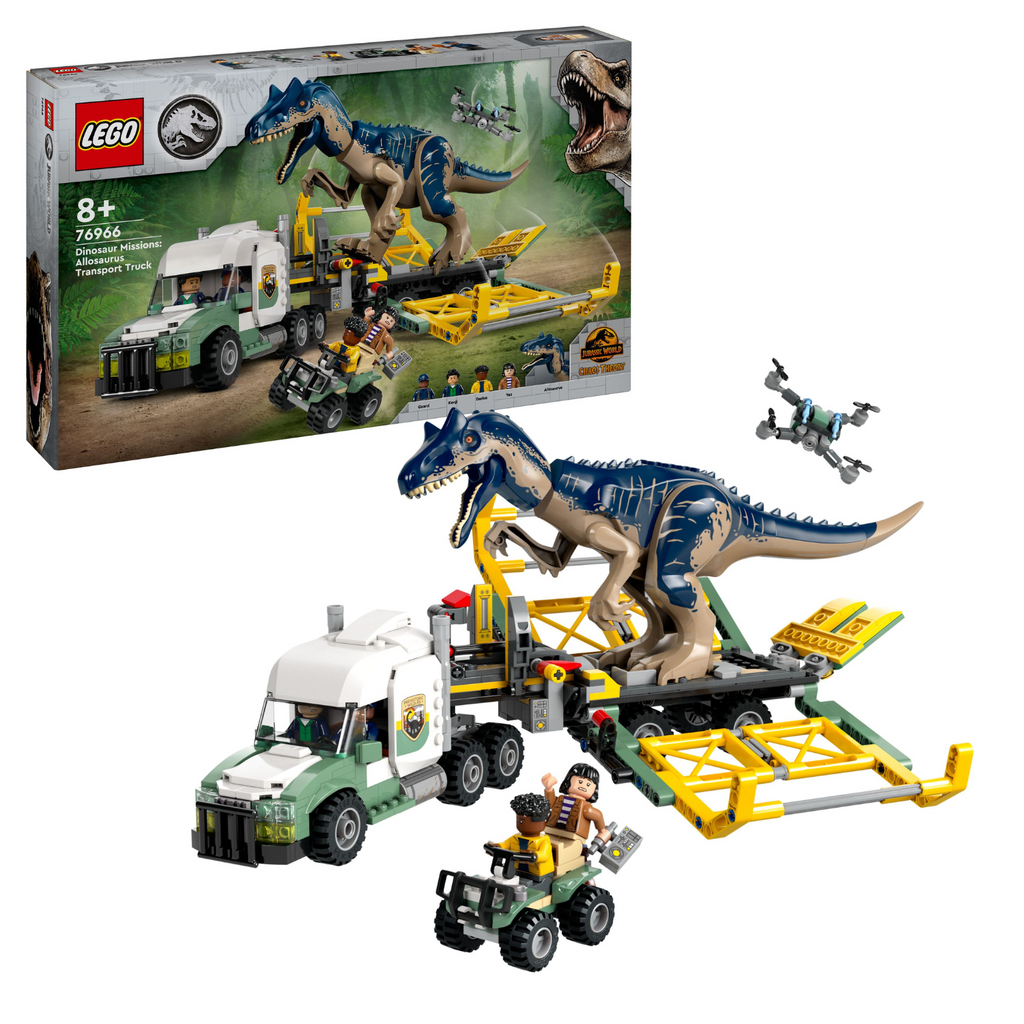 LEGO® Jurassic World™ Dinosaur Missions: Allosaurus Transport Truck - Đồ Chơi Lắp Ráp Xe Tải Vận Chuyển Khủng Long - 76966 LE