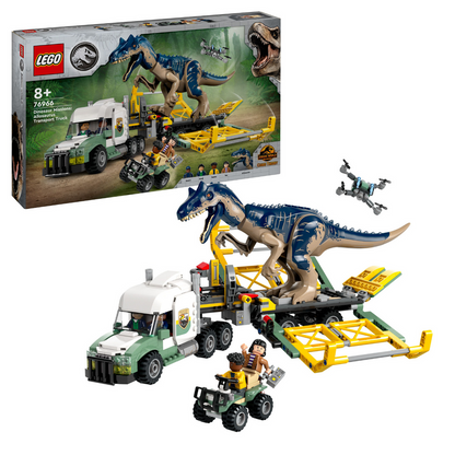 LEGO® Jurassic World™ Dinosaur Missions: Allosaurus Transport Truck - Đồ Chơi Lắp Ráp Xe Tải Vận Chuyển Khủng Long - 76966 LE