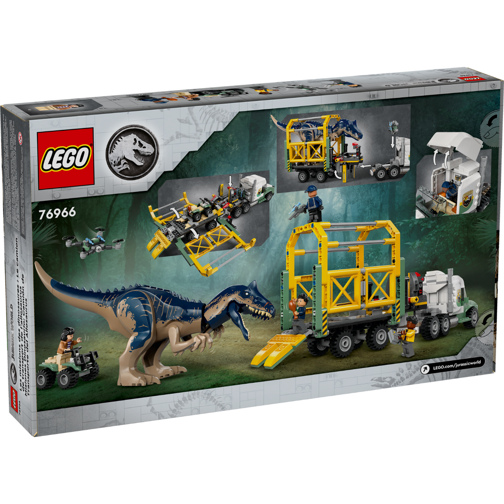LEGO® Jurassic World™ Dinosaur Missions: Allosaurus Transport Truck - Đồ Chơi Lắp Ráp Xe Tải Vận Chuyển Khủng Long - 76966 LE
