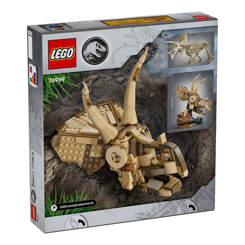 LEGO® Jurassic World™ Dinosaur Fossils: Triceratops Skull - Bộ Lắp Ráp Hộp Sọ Khủng Long - LEGO 76969 - Hình ảnh bổ sung 9