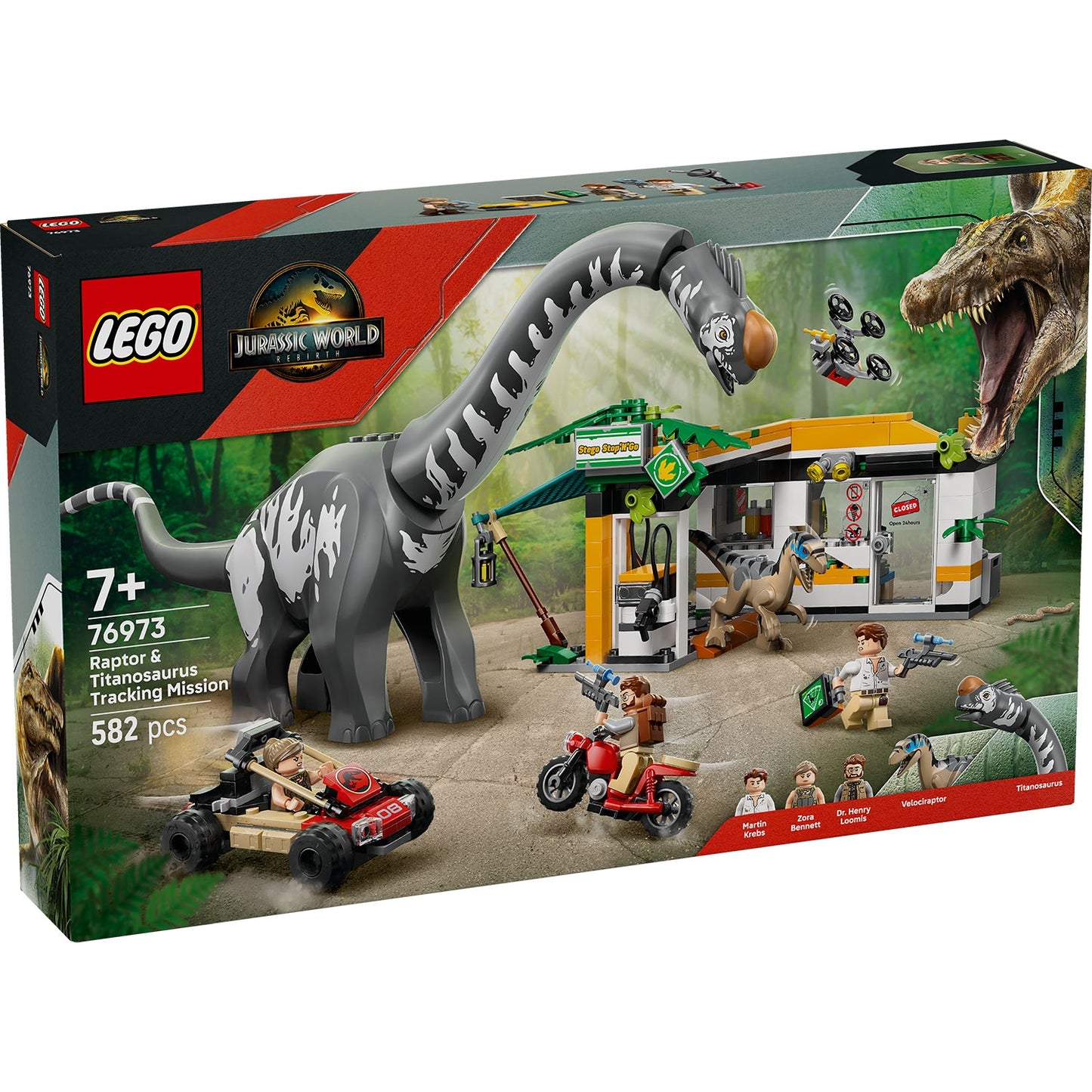 LEGO® Jurassic World Raptor & Titanosaurus Tracking Mission - Bộ Lắp Ráp Khủng Long (76973) - LEGO - Hình ảnh sản phẩm