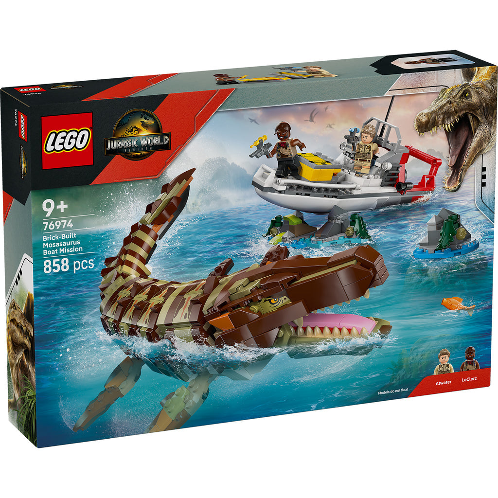 LEGO® Jurassic World Brick-Built Mosasaurus Boat Mission - Đồ chơi lắp ráp Nhiệm vụ Tàu Mosasaurus - LEGO 76974 - Hình ảnh sản phẩm