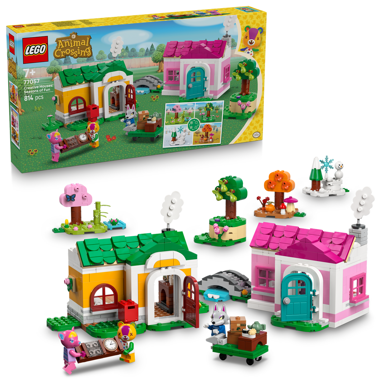 LEGO® Animal Crossing™ Creative Houses: Seasons of Fun (77057) - Bộ Đồ Chơi Lắp Ráp Ngôi Nhà Bốn Mùa LEGO - ảnh 1 - Building 