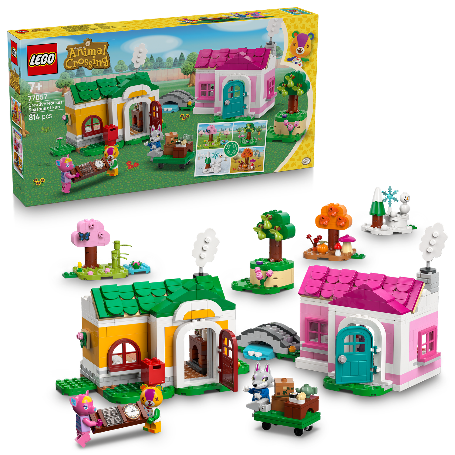 LEGO® Animal Crossing™ Creative Houses: Seasons of Fun (77057) - Bộ Đồ Chơi Lắp Ráp Ngôi Nhà Bốn Mùa LEGO - ảnh 1 - Building 