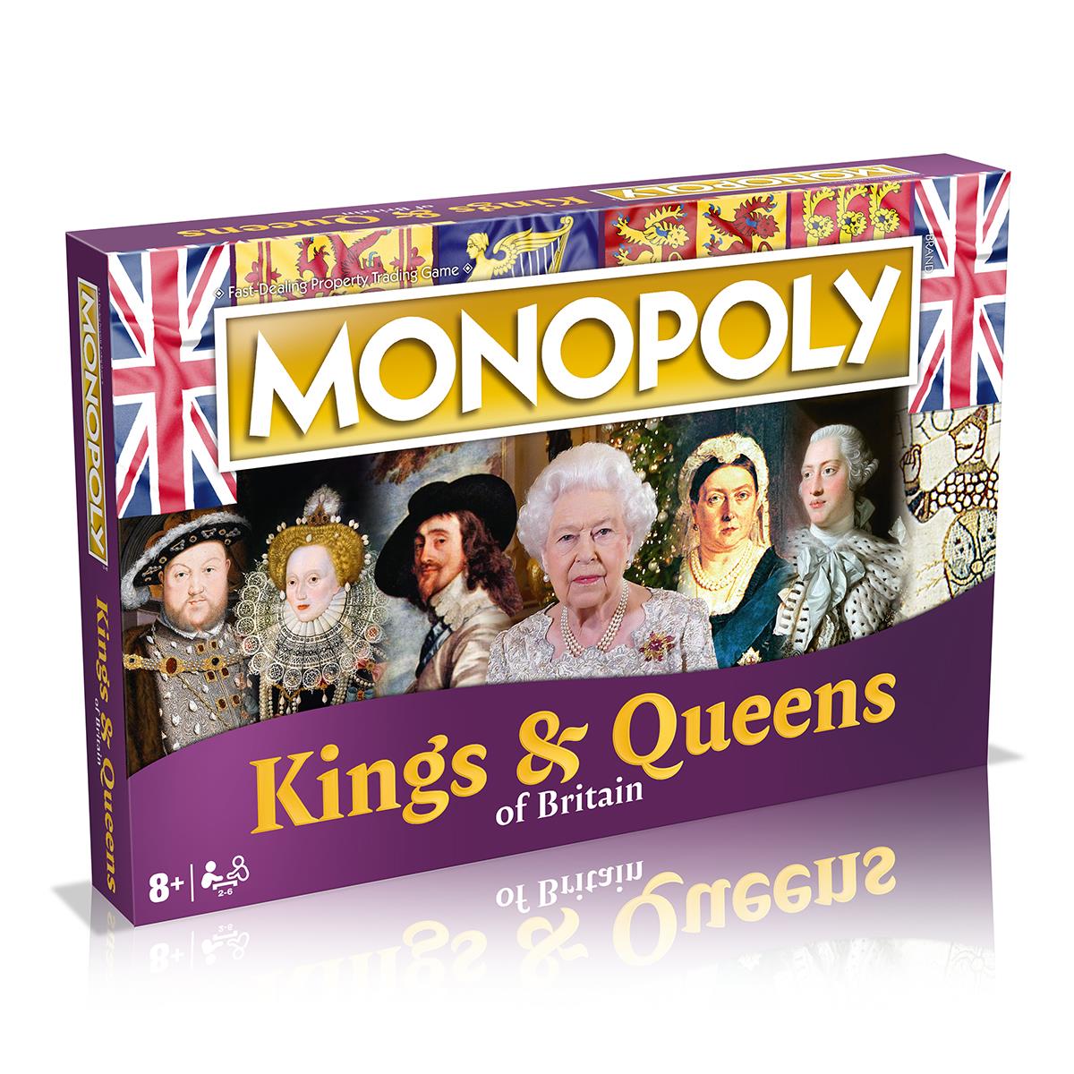 Kings and Queens Monopoly Board Game - Cờ Tỷ Phú Chủ Đề Lịch Sử Hoàng Gia Anh - Winning Moves - Hình ảnh sản phẩm