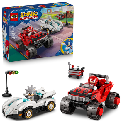 LEGO® Sonic the Hedgehog™ Silver’s Car vs. Knuckles’ Monster Truck - Đồ Chơi Lắp Ráp Xe Đua Siêu Tốc LEGO 77118