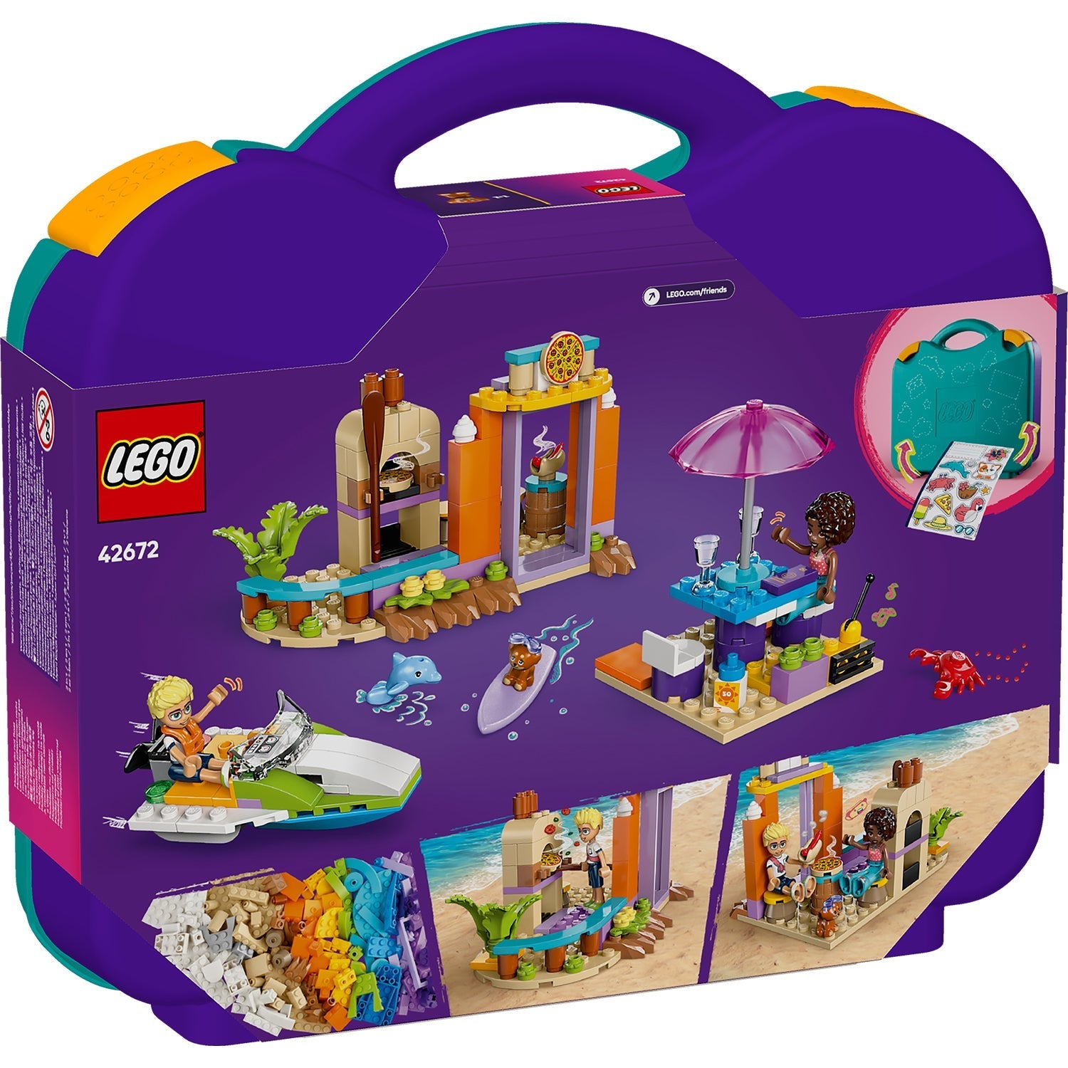 LEGO® Friends™ Creative Beach and Travel Suitcase - Vali Du Lịch Và Bãi Biển Sáng Tạo - Lego 42672 LEGO - ảnh 1 - Lego