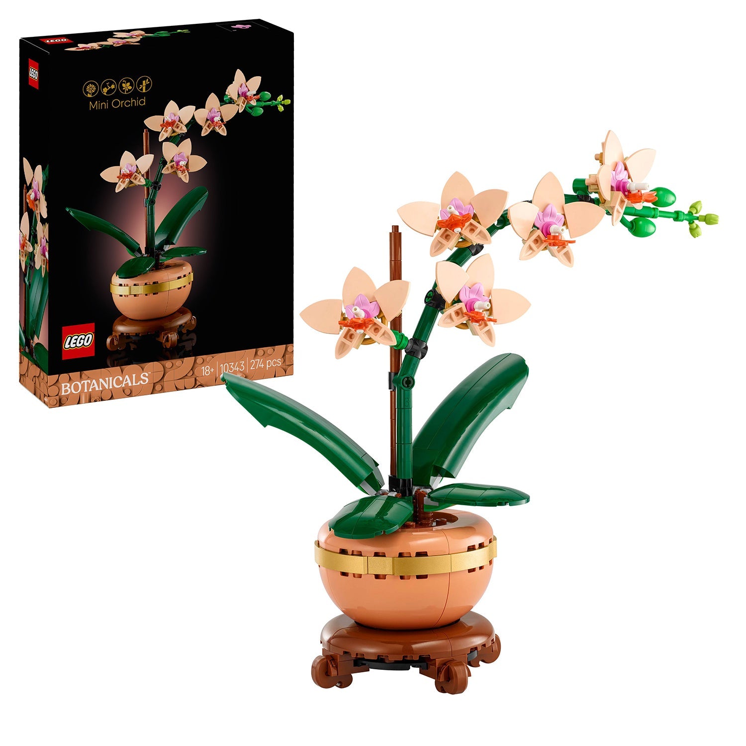 LEGO® Botanicals Mini Orchid - Mô Hình Hoa Lan Mini Trang Trí - LEGO 10343 LEGO - ảnh 1 - LEGO Sets