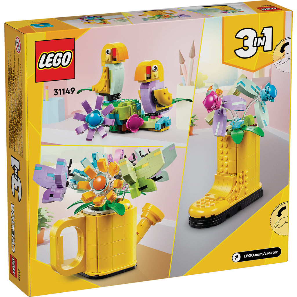 LEGO® Creator 3-in-1 Flowers in Watering Can - Bộ lắp ráp Bình tưới hoa 3 trong 1 - LEGO 31149 LEGO - ảnh 4 - LEGO Creator 3-