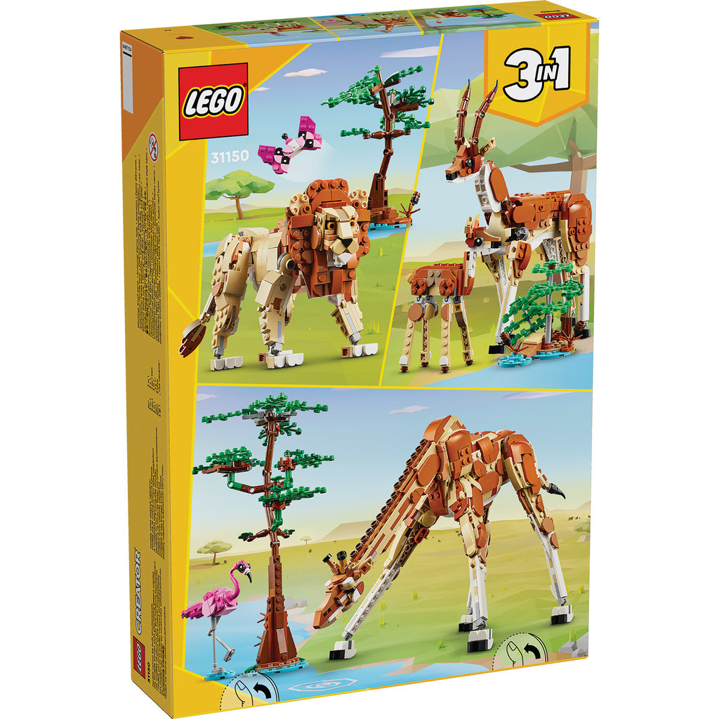 LEGO® Creator 3-in-1 Wild Safari Animals - Đồ Chơi Lắp Ráp Động Vật Hoang Dã Safari - LEGO 31150
