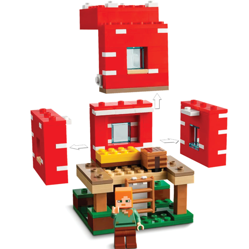 LEGO® Minecraft® The Mushroom House - Bộ Đồ Chơi Lắp Ráp Ngôi Nhà Nấm (21179) - Hình ảnh bổ sung 6